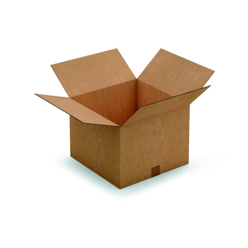 RAJA Caisse américaine carton double cannelure - L.40 x l.40 x H.30 cm - Kraft brun - Lot de 10