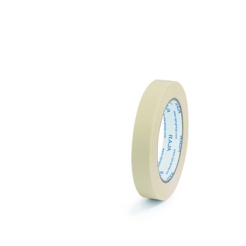 RAJA Ruban de masquage 19 mm x 50 m - Beige clair - Lot de 12