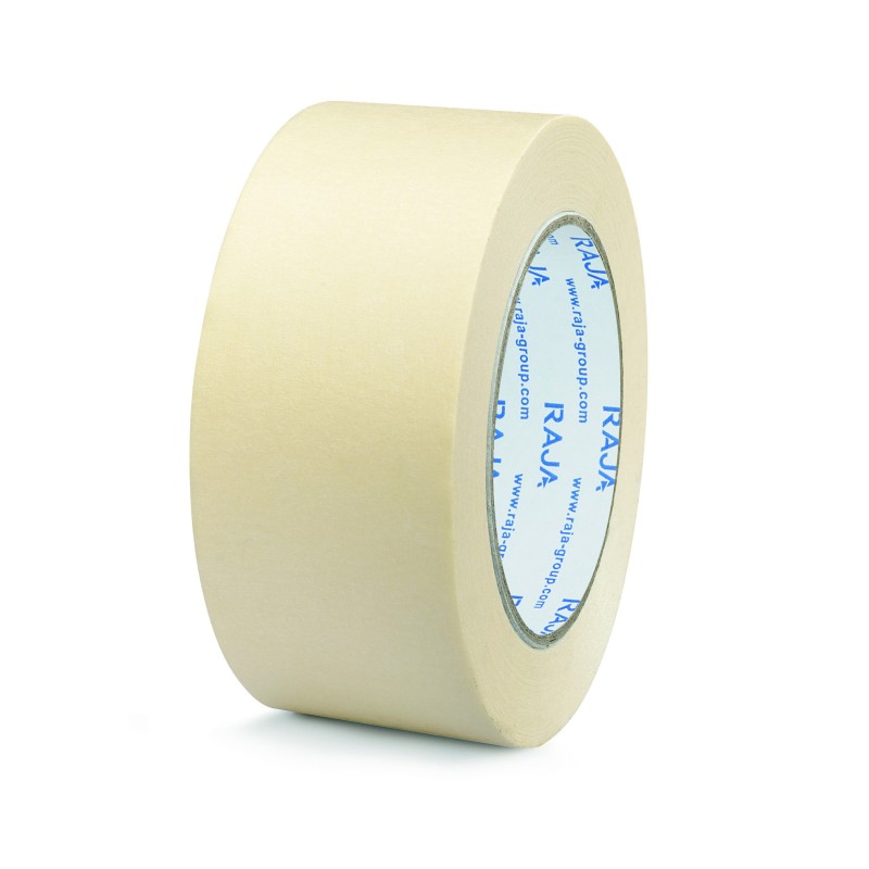 RAJA Ruban de masquage 50 mm x 50 m - Beige clair - Lot de 6