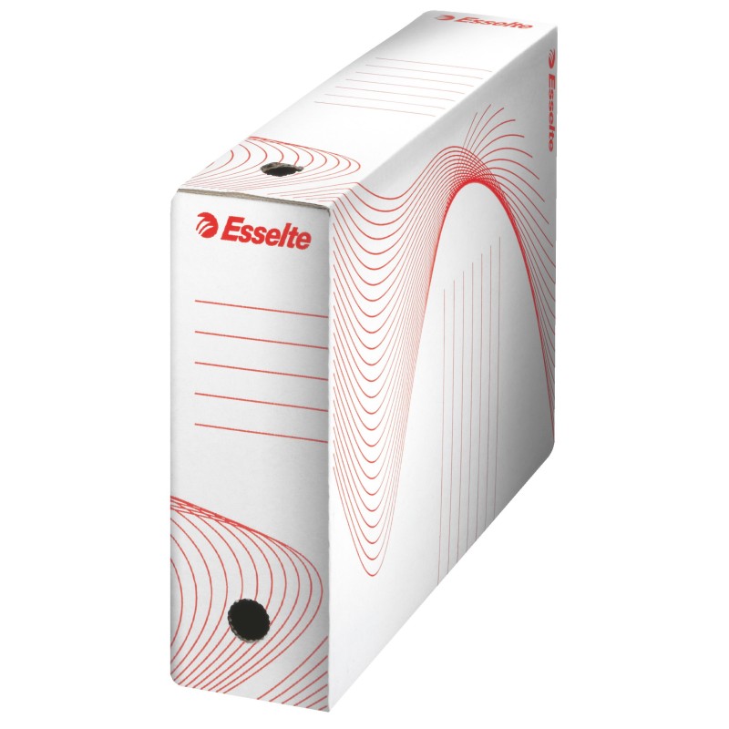 Esselte Boîte archives Boxy - Dos 8 cm - Blanc - Lot de 5