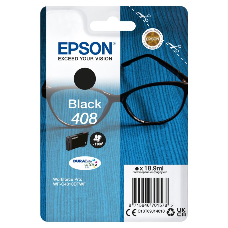 Epson 408 Cartouche d'encre originale C13T09J14010 - Noir