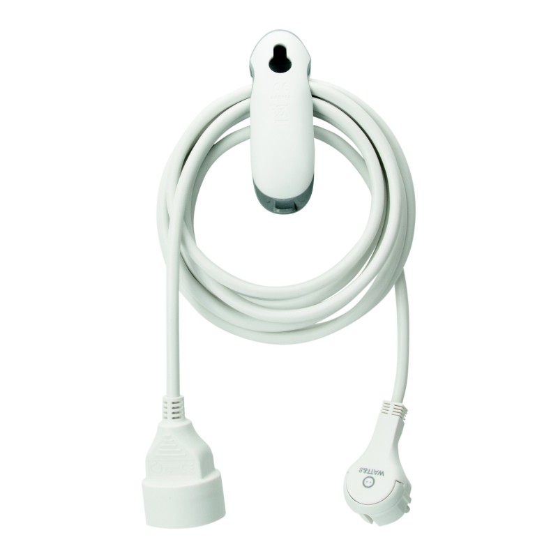 Watt & Co Rallonge éléctrique avec clip - Blanc - 3 m