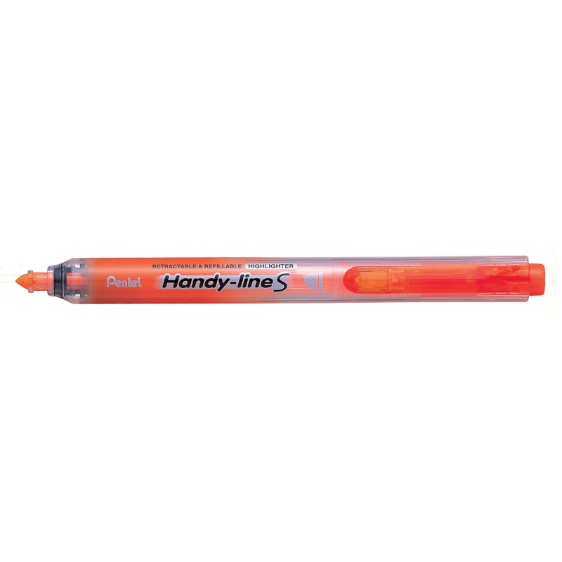Pentel Surligneur Handy Line S pointe biseautée rétractable - 4 mm - Orange