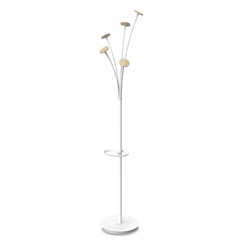 Alba Portemanteau Festival 5 patères - Blanc bois