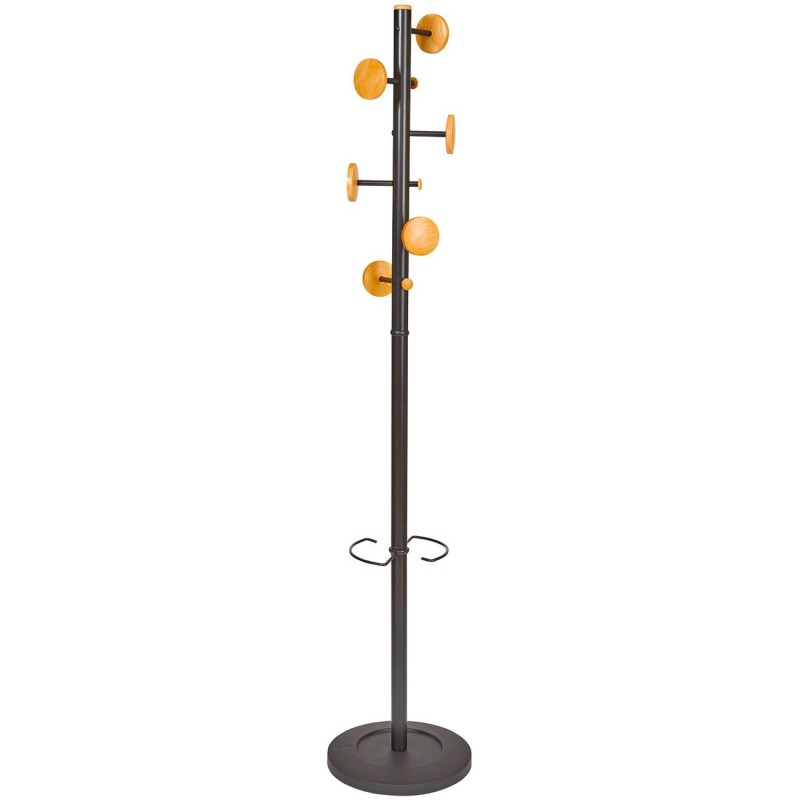 Alba Portemanteau Music 6 patères - Noir bois/métal