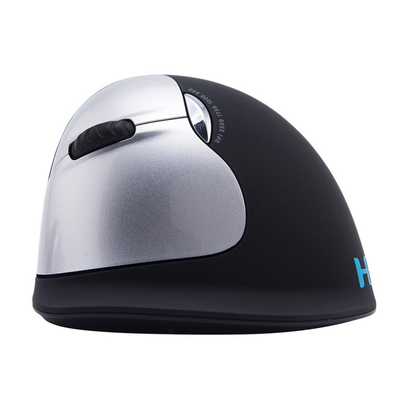 R-Go Tools Souris ergonomique verticale sans fil gaucher R-Go HE - Taille L - Noir et Argent