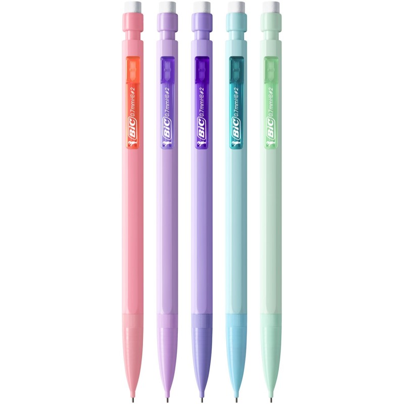 BIC Matic Pastel Porte-mines pointe moyenne 0,7 mm HB - coloris assortis