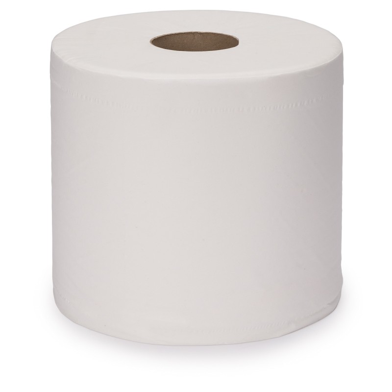 RAJA Bobine d'essuyage gaufré - Coloris Blanc - 1000 feuilles