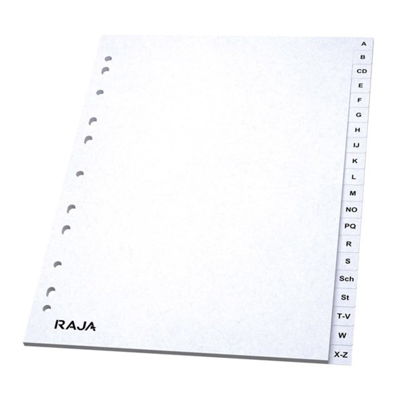RAJA Intercalaires alphabétiques A4 en carte blanche - 20 divisions