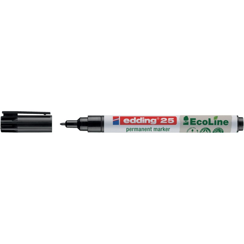 Edding 25 Ecoline Marqueur permanent pointe ogive 1 mm - Noir