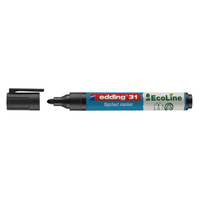 Edding E-31 EcoLine Marqueur permanent pointe ogive moyenne - Noir