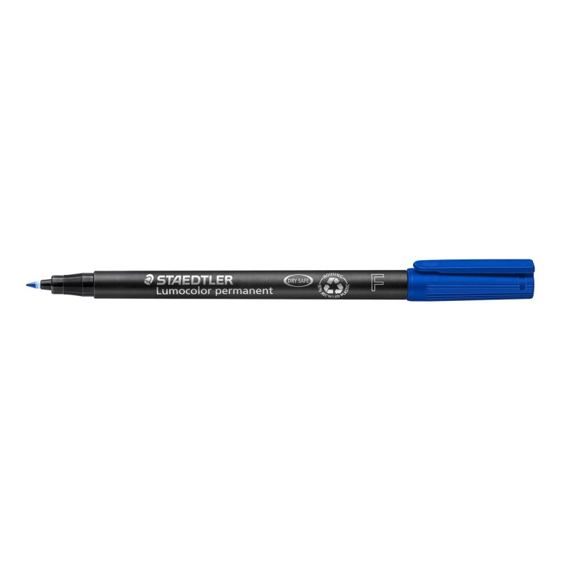 Staedtler Lumocolor Marqueur permanent Lumocolor 318 pointe ogive fine 0.6 mm - Bleu