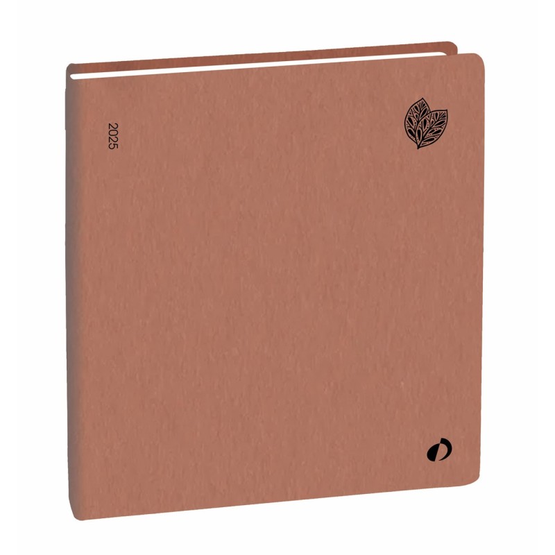 Quo Vadis Agenda semainier recyclé Executif Harmony - 16 x 16 cm - Terracotta - 2025