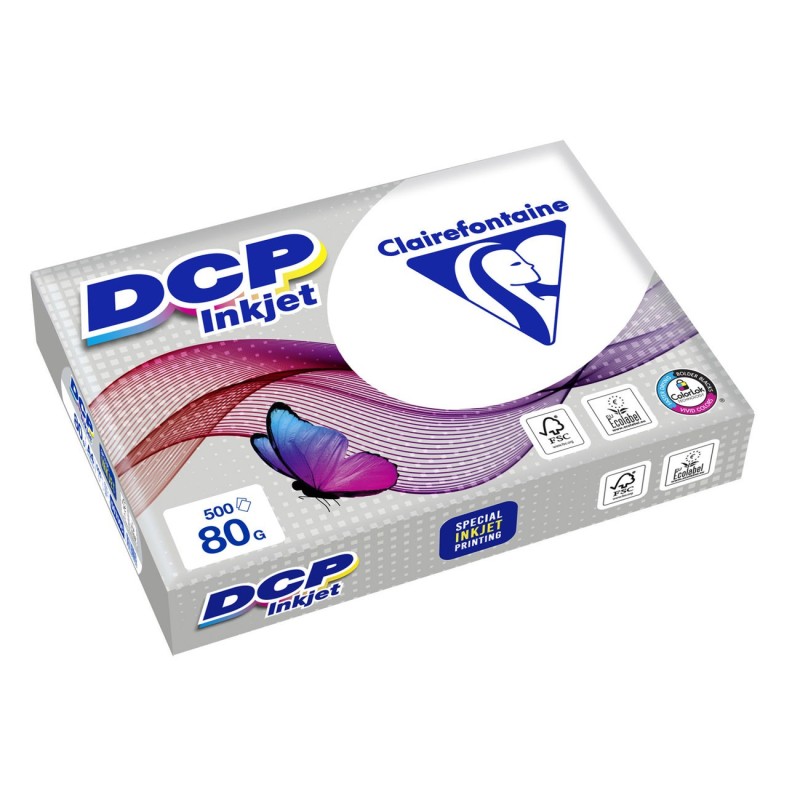 Clairefontaine Papier A4 blanc DCP Inkjet - 80 g - Ramette de 500 feuilles