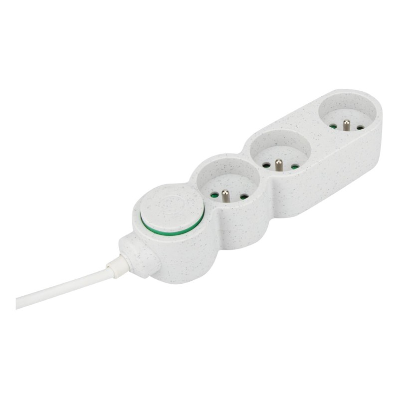 Zenitech Bloc multiprises 3 prises 16A - Câble 1,5 m - Blanc