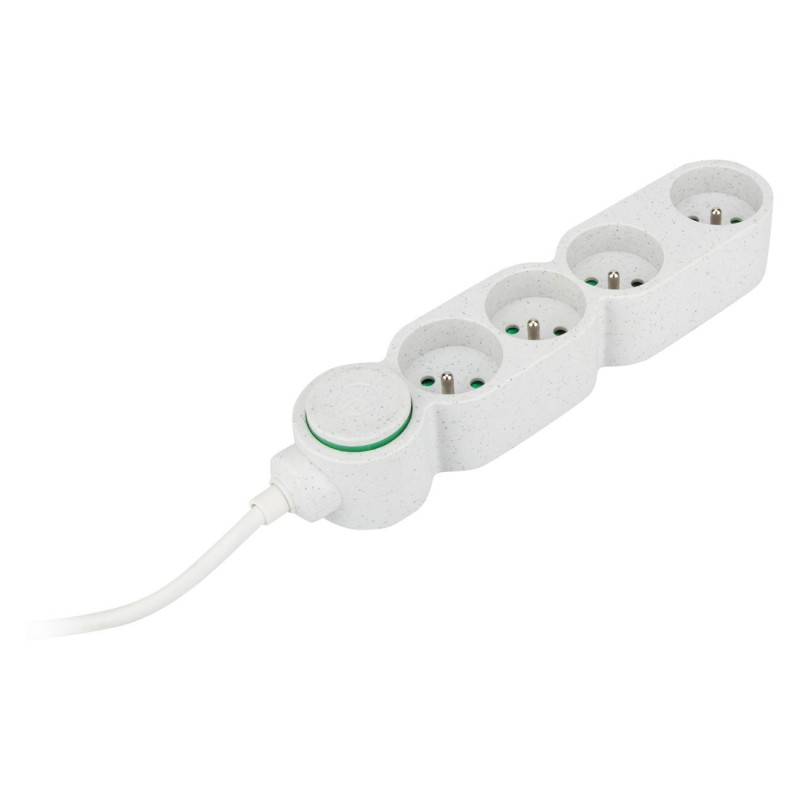Zenitech Bloc multiprises 4 prises 16A - Câble 1,5 m - Blanc
