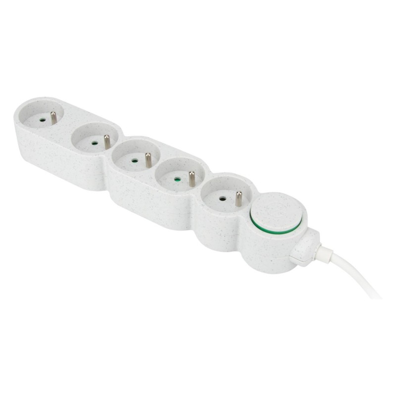 Zenitech Bloc multiprises 5 prises 16A - Câble 1,5 m - Blanc