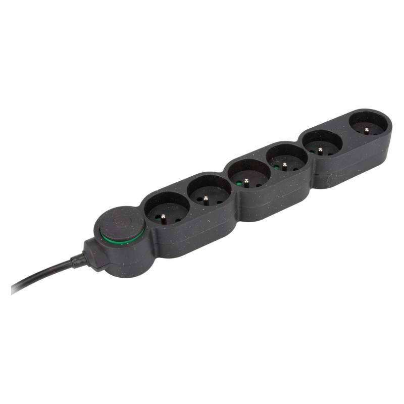 Zenitech Bloc multiprises 6 prises 16A - Câble 1,5 m - Noir