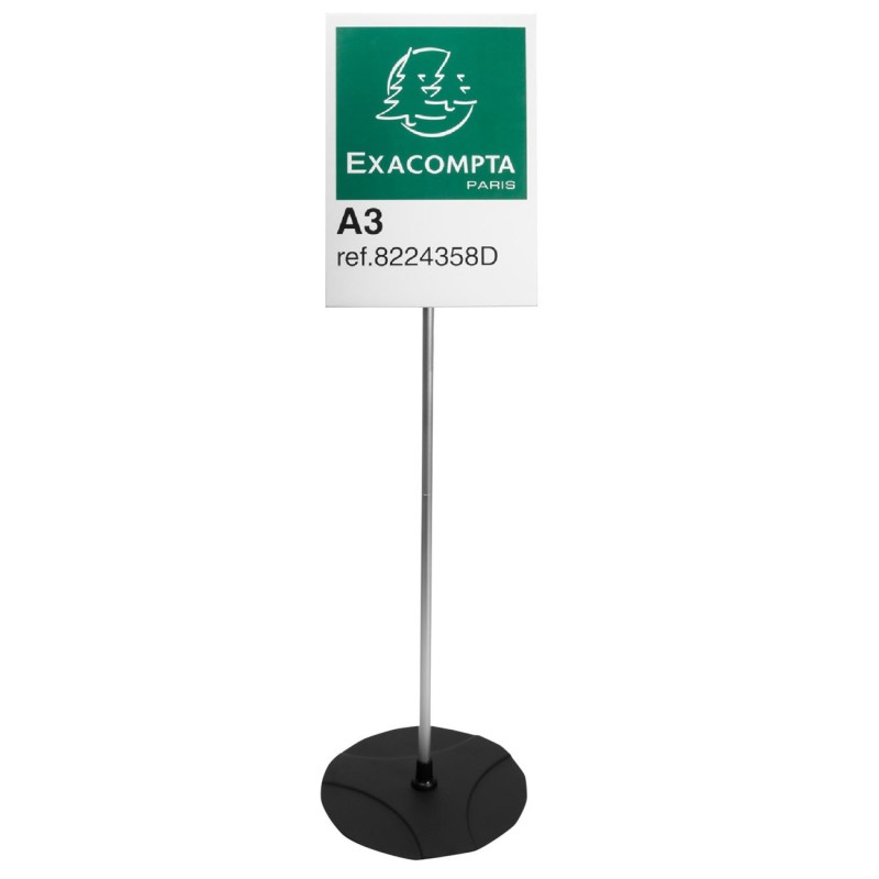 Exacompta Présentoir sur pied A3 Alban - Aluminium