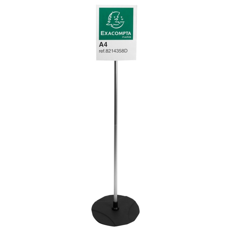 Exacompta Présentoir sur pied A4 Alban - Aluminium