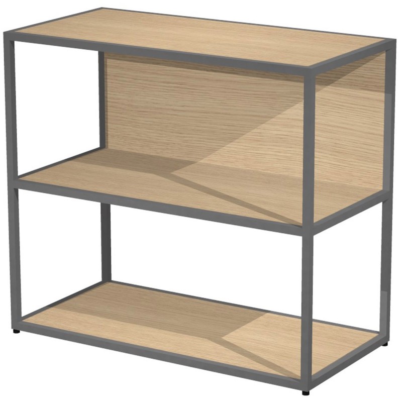 Top sur-meuble Presto H.80 cm Chêne - structure métal Anthracite