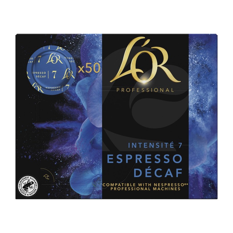 L'OR Professional Espresso décaféiné - intensité : 7 - boîte de 50 capsules