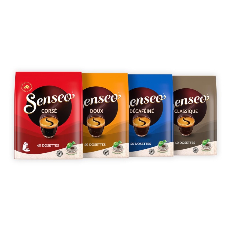 Senseo pack découverte 160 dosettes souples café - 4 arômes différents