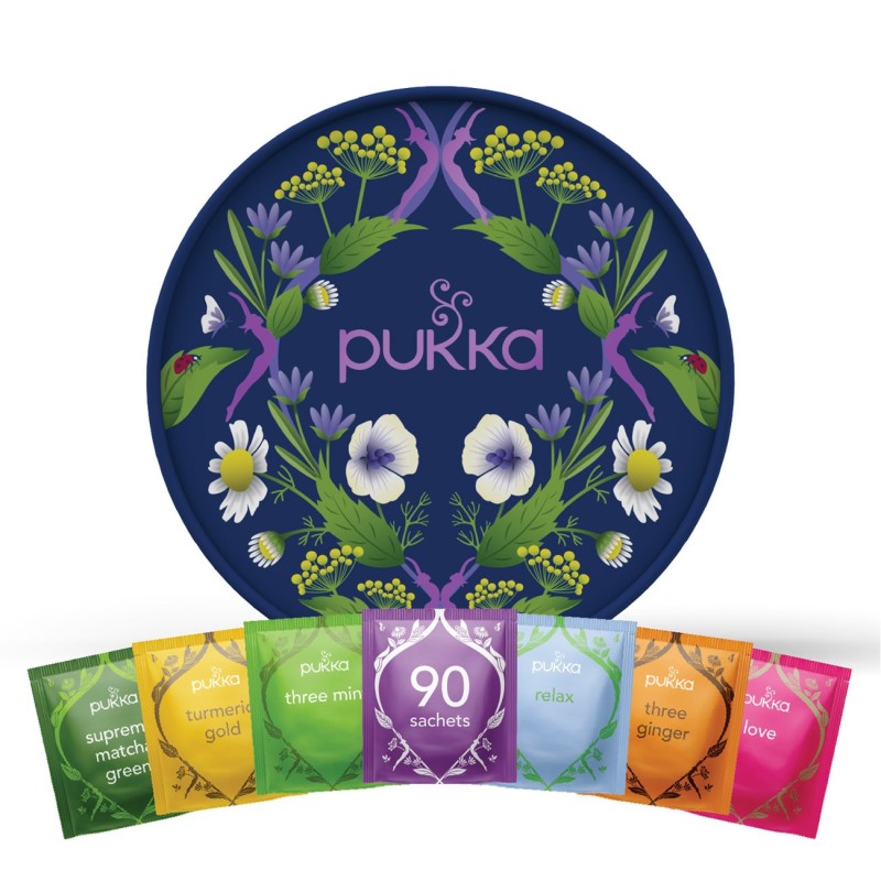 Pukka Thé Bio bien être - Coffret de 90 sachets de 6 saveurs