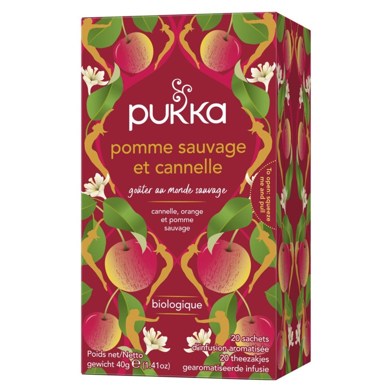 Pukka Thé pomme cannelle - Biologique et équitable - Boîte de 20 sachets