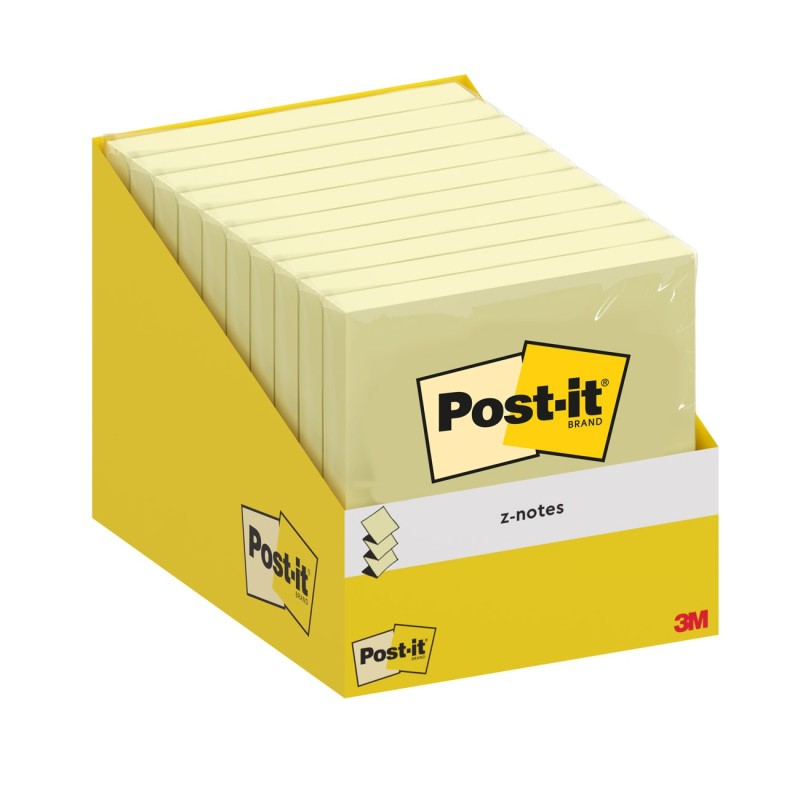Post-it Notes repositionnables 127 x 76 mm - Jaune - Bloc de 100 feuilles