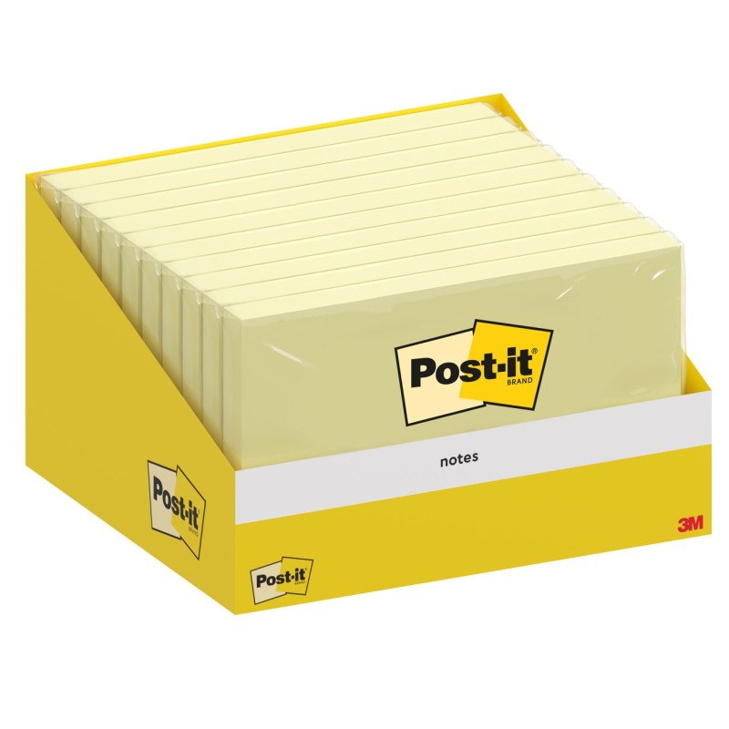 Post-it Notes Repositionnables Z-Notes Super Sticky carrées Jaune 76 x 76 mm - Bloc de 100 feuilles