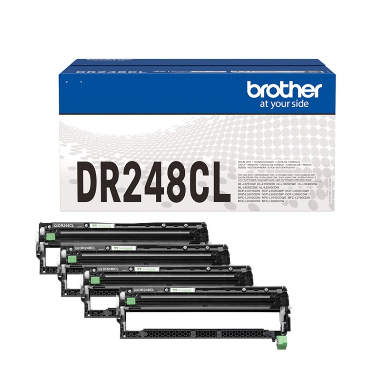Brother DR248CL Tambour original - Pack de 4 (Noir, Cyan, Magenta, Jaune)
