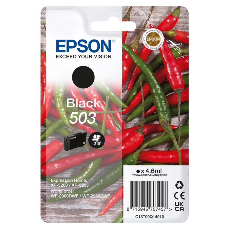 Epson 503 "Piment" Cartouche d'encre originale C13T09Q14010 - Noir