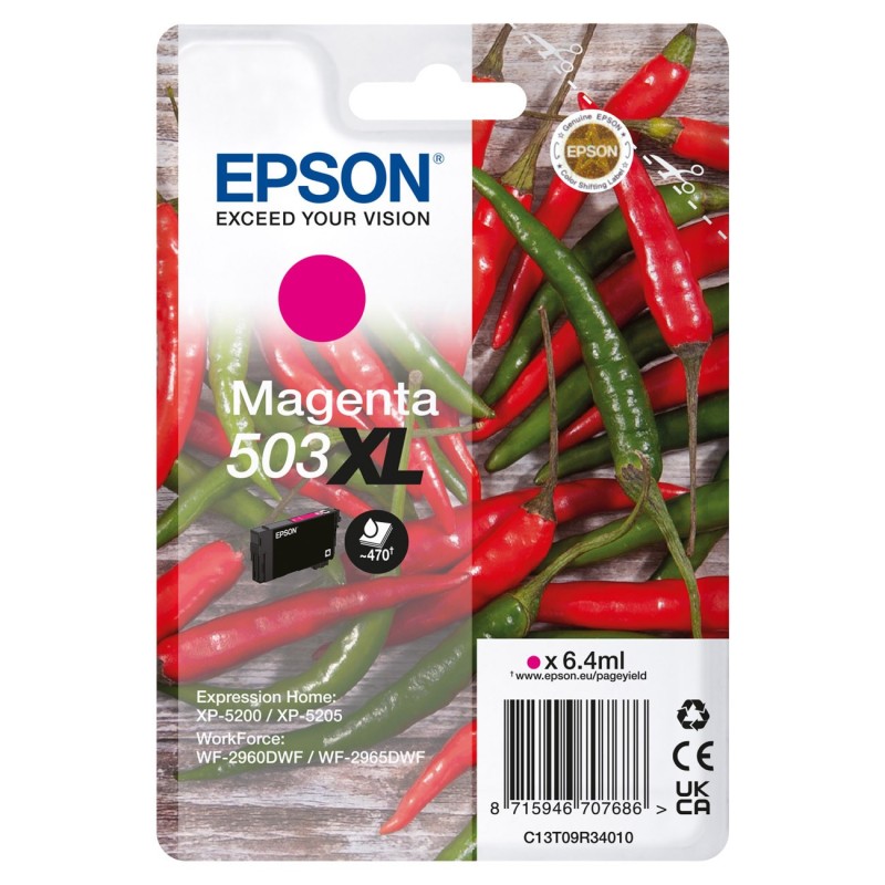 Epson 503 XL "Piment" Cartouche d'encre originale grande capacité C13T09R34010 - Magenta
