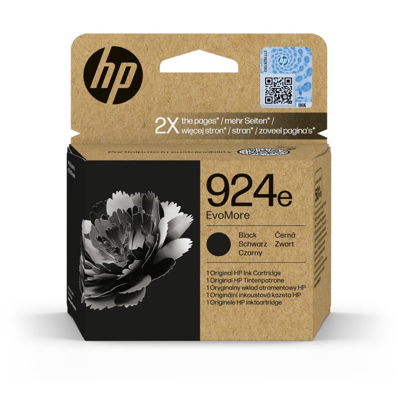 HP 924E Cartouche d'encre originale 4K0U9NE Evomore - Noir