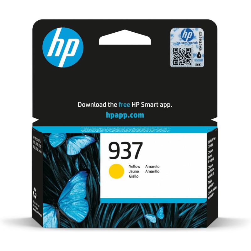 HP 937 Cartouche d'encre authentique 4S6W4NE - Jaune