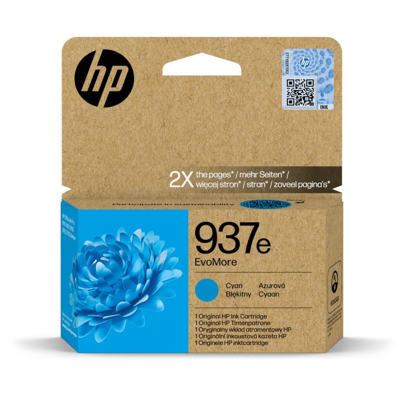 HP 937E Cartouche d'encre authentique Evomore 4S6W6NE - Cyan
