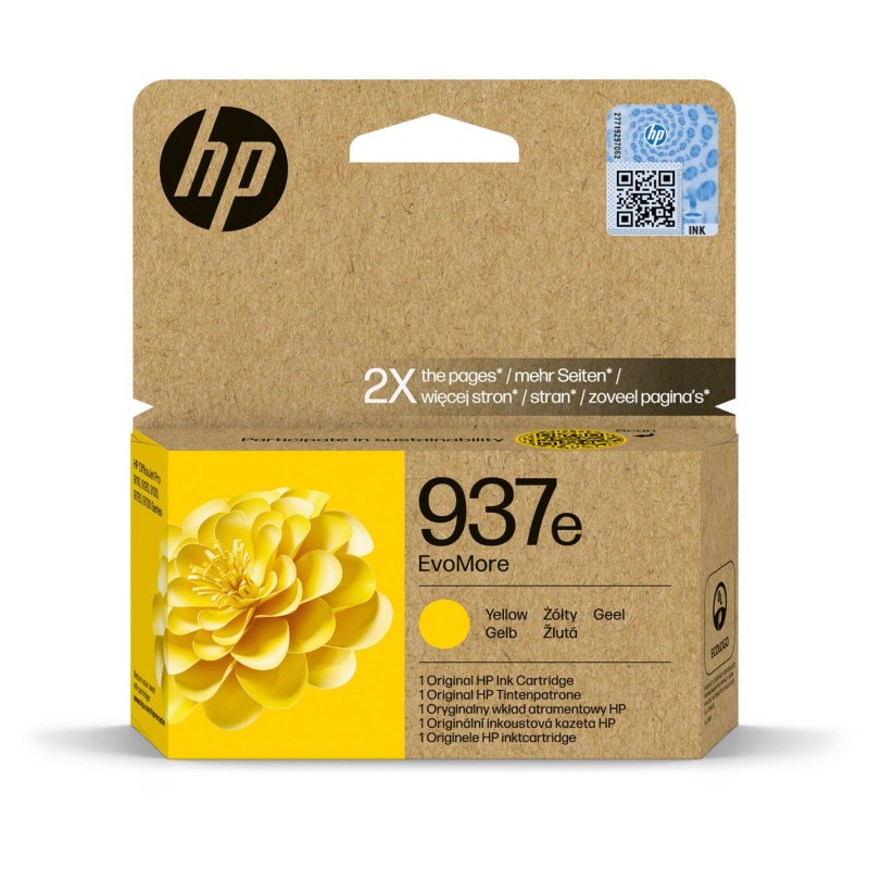 HP 937E Cartouche d'encre authentique Evomore 4S6W8NE - Jaune