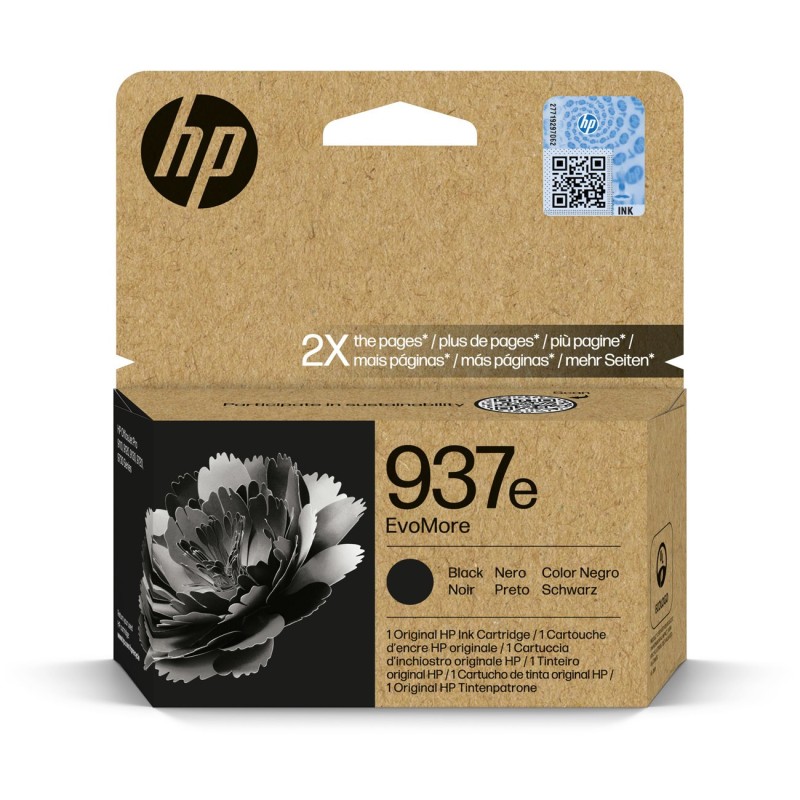 HP 937E Cartouche d'encre authentique Evomore 4S6W9NE - Noir