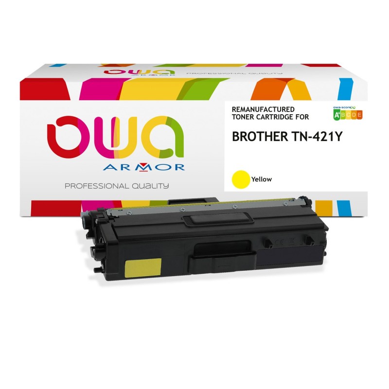 OWA Toner compatible BROTHER TN421 - K18060OW - Jaune