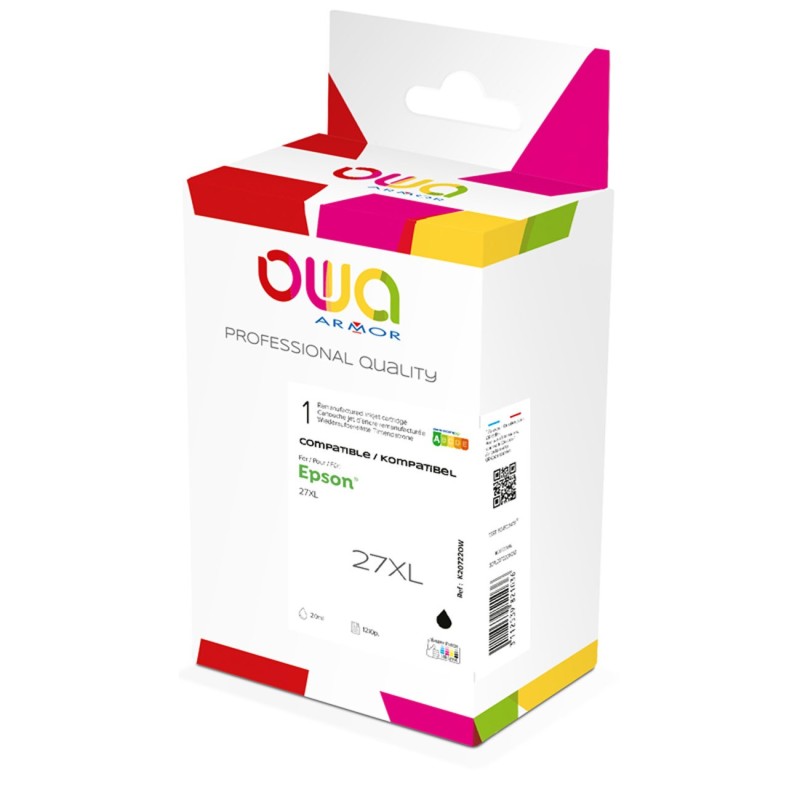 OWA Cartouche d'encre compatible EPSON 27XL - K20722OW - Noir