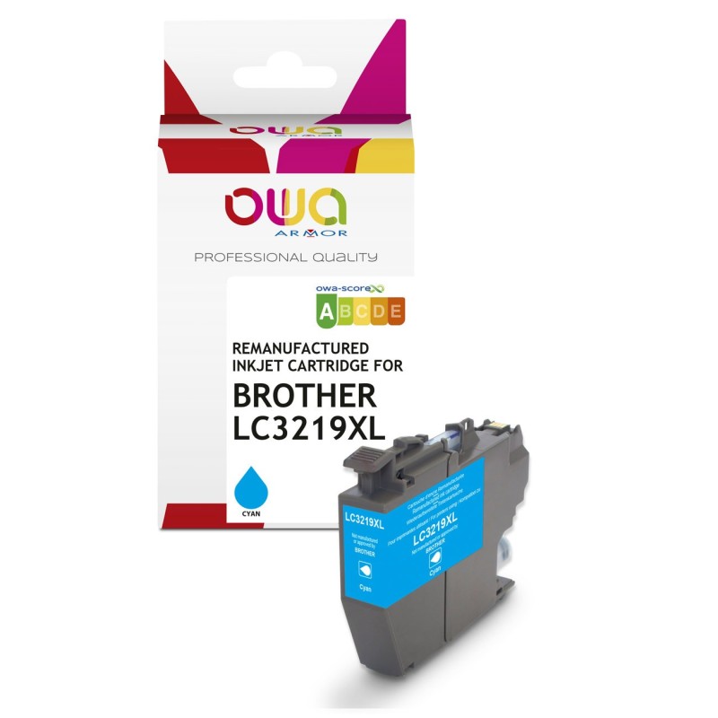 OWA Cartouche d'encre compatible BROTHER LC3219XL - K20781OW - Cyan