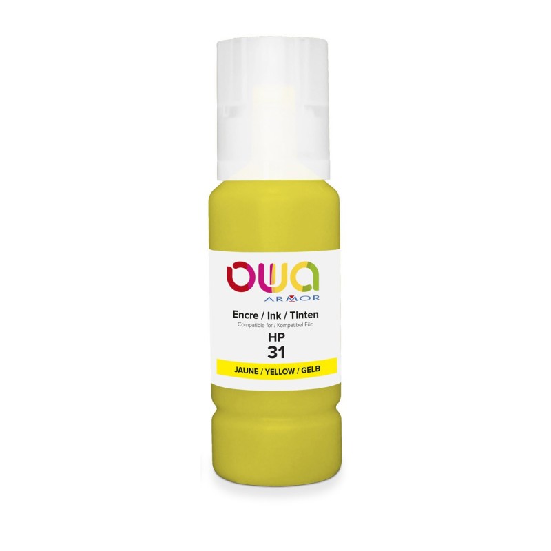 OWA Bouteille d'encre 70 ml compatible HP 31 - K46044OW - Jaune