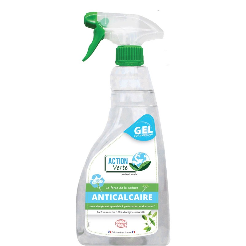 Action Verte Nettoyant anticalcaire Professionnel écologique - Spray Gel menthe 750 ml