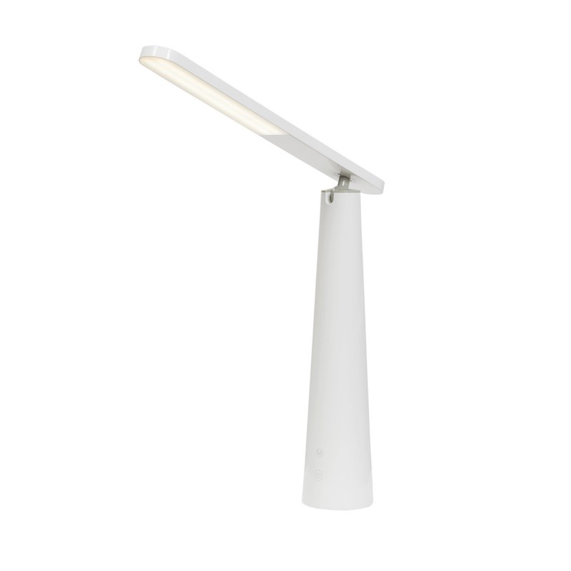 Alba Lampe de bureau Ledtube - Ampoule Led - 4W - Rechargeable - Tête orientable - Blanc