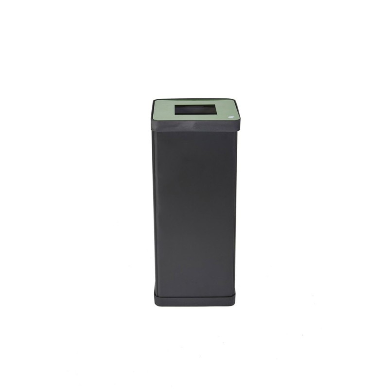 Alba Poubelle de tri sélectif pour le recyclage des déchets 50L - Vert corps noir
