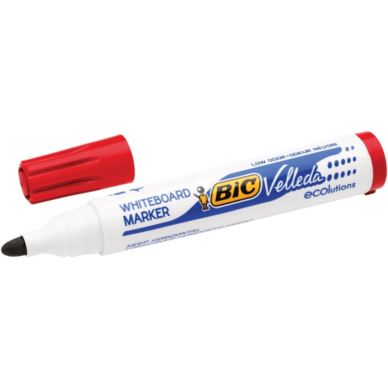 BIC Velleda 1701 Marqueur effaçable tableau blanc pointe ogive 1,5 mm rouge