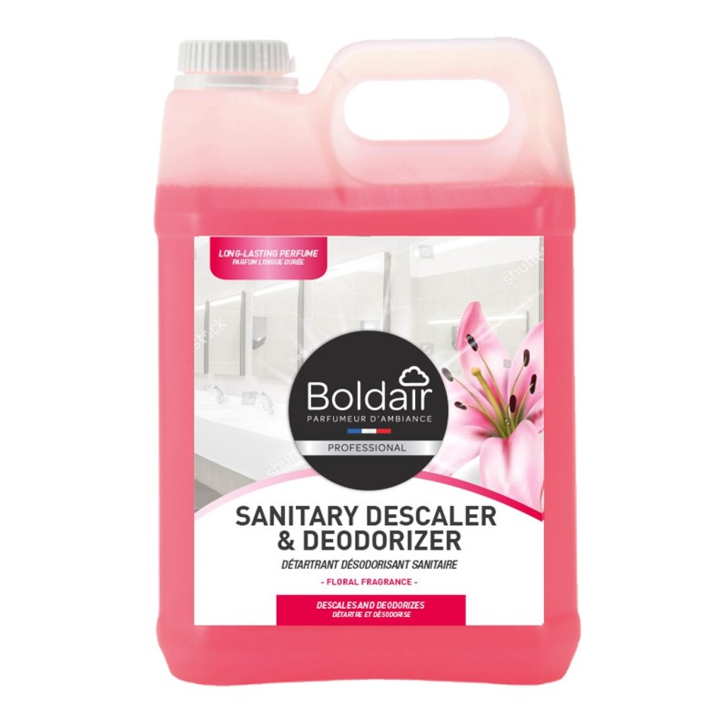 Boldair Détrartrant sanitaire désodorisant - Parfum floral - Bidon 5 L