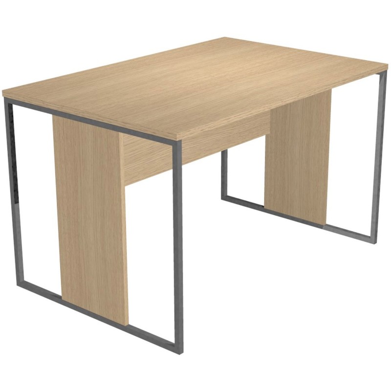 Bureau droit Presto 120 x 80 cm - Plateau Chêne - Pieds Anthracite