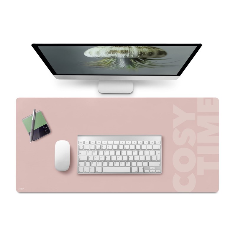 CEP Sous-mains XL 900 en PVC - Surface au toucher doux - Antidérapant - 75 x 35 cm - Rose Cosy Time